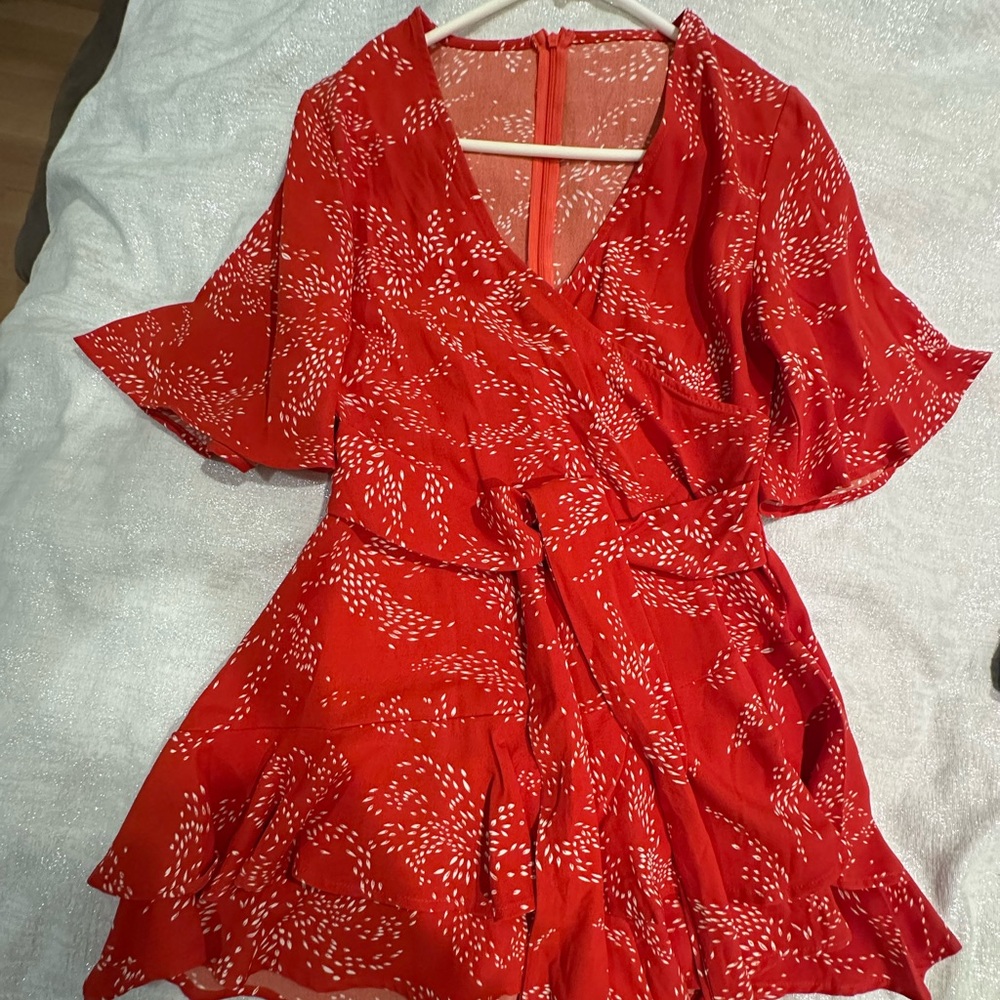 Floral Print Knotted V-Neck Maxi Dress